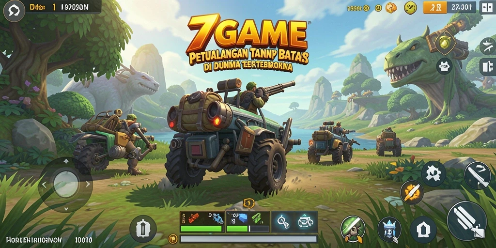 Tampilan gameplay mendebarkan di dunia terbuka 7GAME.