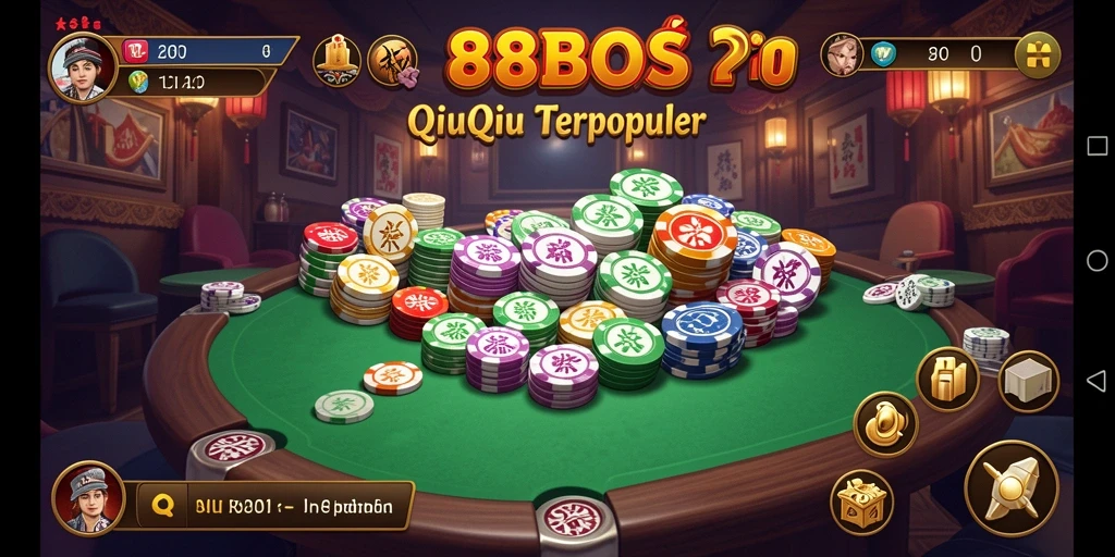 Tampilan gameplay QiuQiu yang seru di 88BOS.