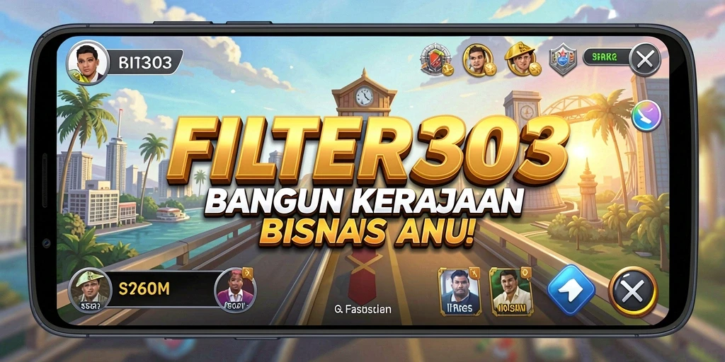 Tampilan gameplay FILTER303 yang menarik saat membangun bisnis Tycoon.