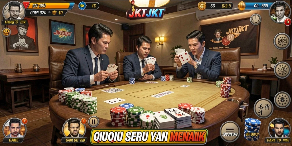 Tampilan gameplay menarik dalam JKTJKT QiuQiu.