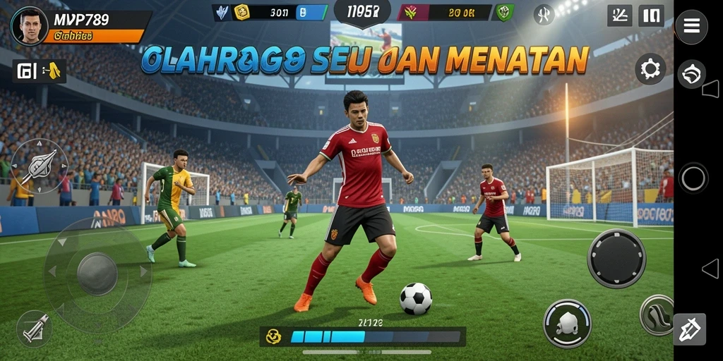 Tangkapan layar dari gameplay MVP789 yang menampilkan aksi olahraga mendebarkan.
