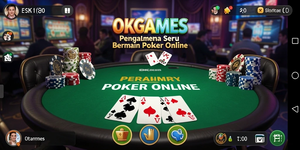 Tampilan gameplay OKGAMES yang menegangkan dan mengasyikkan.