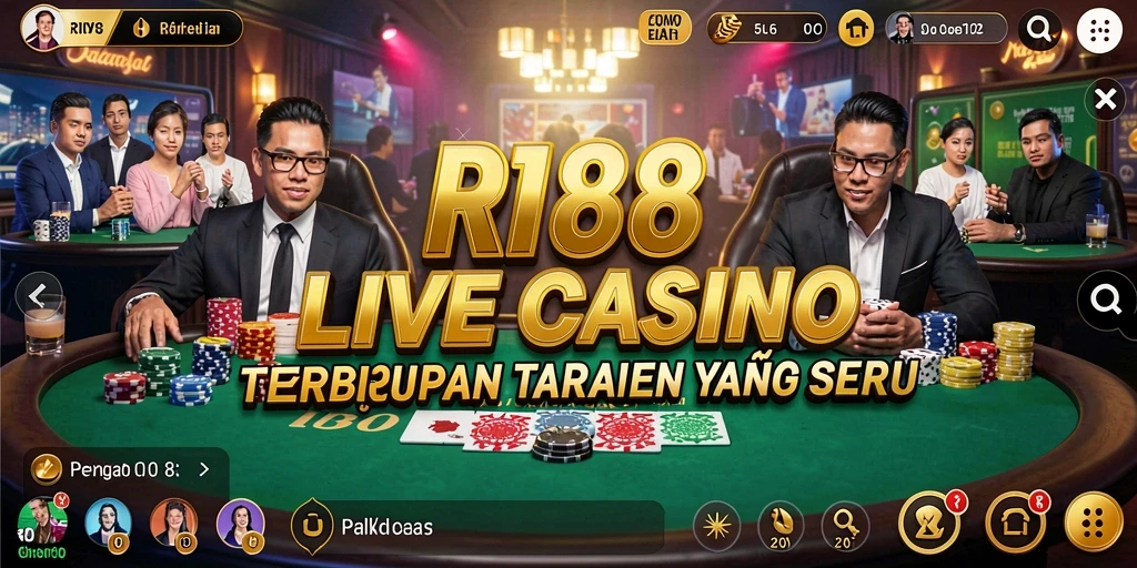 Tampilan gameplay Live Casino RI188 yang memikat dengan dealer langsung.