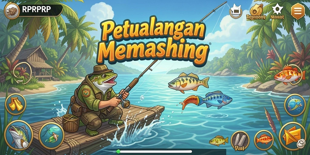 Tampilan mendebarkan dari gameplay RPRPRP saat memancing.