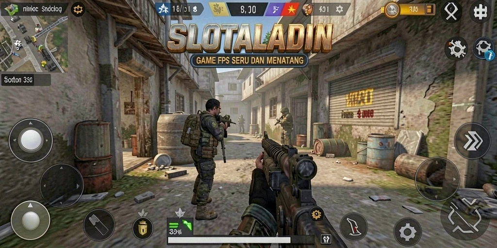 Tangkapan layar menunjukkan aksi mendebarkan dalam gameplay FPS.