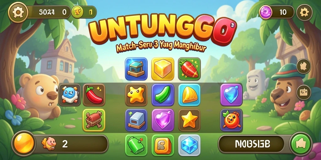 Gameplay menarik dengan tantangan mencocokkan barang.