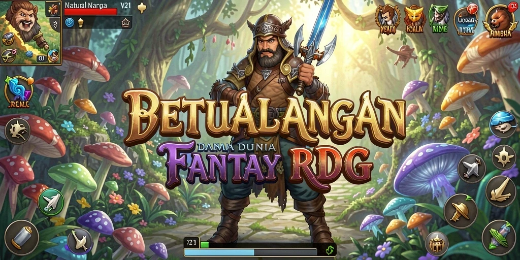 Tampilan gameplay RPG V21 yang memukau dan penuh aksi.